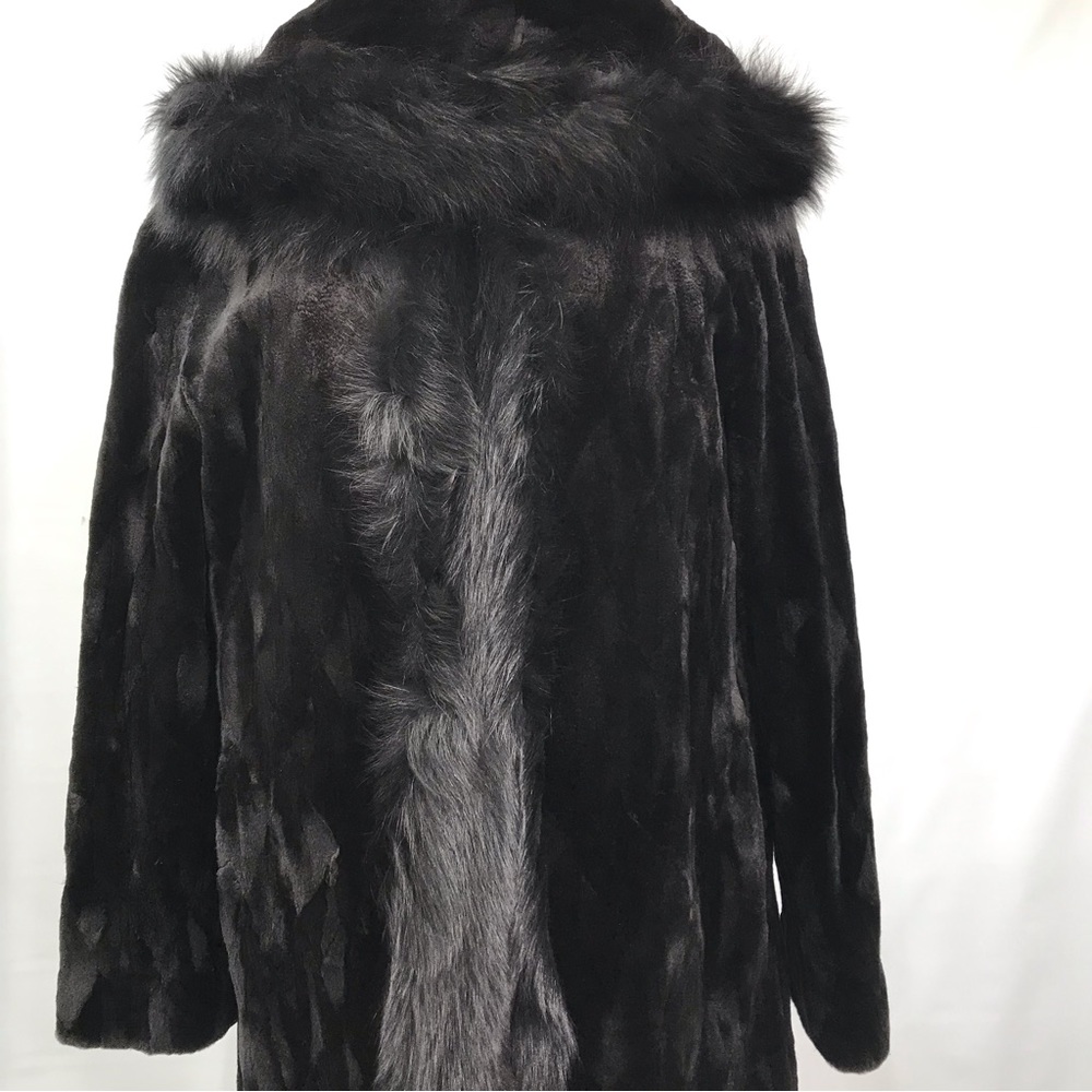 Vintage Faux Fur Reversible Hooded Luxury Coat